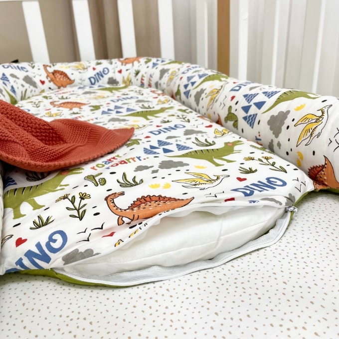 Protectie somn – Baby Nest Dino olive